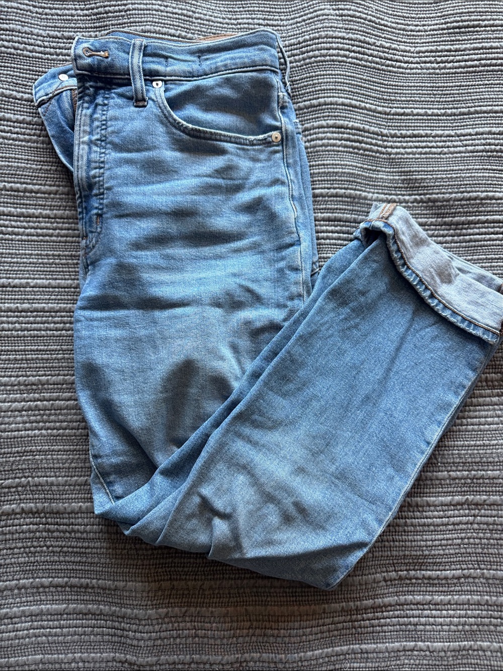 Madewell Light Blue Denim Jeans with Contrast Stitching